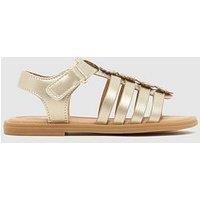Schuh Junior Thistle Gladiator Flower Sandal - Gold