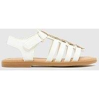 Schuh Toddler Thistle Gladiator Flower Sandal - White