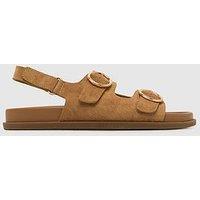 Schuh Youth Twist Velcro Footbed Sandal - Beige