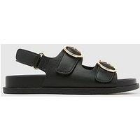 Schuh Junior Twist Velcro Footbed Sandal - Black