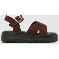 Schuh Junior Thankful Cross Strap Sandal - Brown