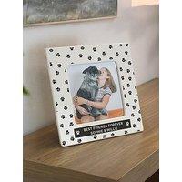 The Personalised Memento Company Personalised Pet Paw Print Ceramic 4X4 Frame