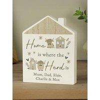 The Personalised Memento Company Personalised Highland Cow House Ornament