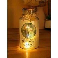 The Personalised Memento Company Personalised Photo Upload Led Glass Jar