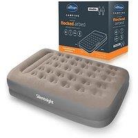 Silentnight Camping Collection Flock Double Airbed With Electric Pump - Grey