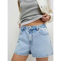 River Island Ellie Elasticated A Line Shorts - Blue