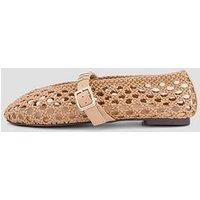 The Very Collection Extra Wide Fit Woven Ballerina Flats - Nude