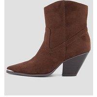 The Very Collection Western Ankle Boot - Chocolate