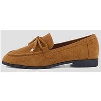 The Very Collection Wide Fit Loafer With Bow - Tan