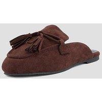 The Very Collection Extra Wide Fit Loafer Mule - Brown