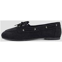 The Very Collection Extra Wide Fit Moccasin Shoes - Black