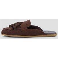 The Very Collection Womens Tassel Slip-On Mule Loafer - Chocolate