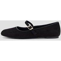 The Very Collection Mary Jane Ballerina Flat Shoes - Black