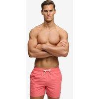 Superdry Embroidered Logo 15- Inch Swim Shorts - Red