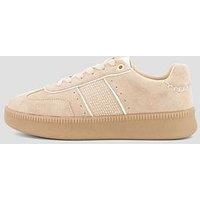 The Very Collection Extra Wide Fit Lace Up Trainer - Beige