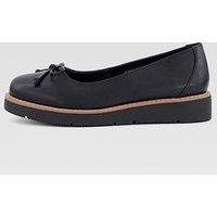 The Very Collection Wide Fit Flatfom Ballerina Shoe - Black