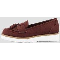 The Very Collection Flatform Tassle Loafer - Chocolate