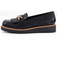 The Very Collection Flatform Loafer With Hardware - Black