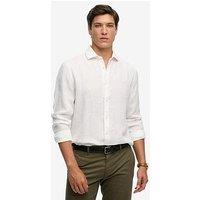 Superdry Riviera Long Sleeve Linen Shirt - White