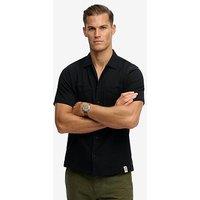 Superdry Merchant Textured Short Sleeve Shirt - Black