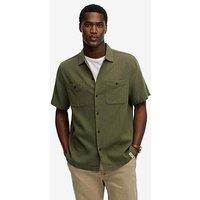 Superdry Merchant Textured Short Sleeve Shirt - Green