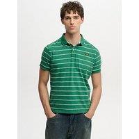 Superdry Vintage Stripe Jersey Polo Shirt - Green