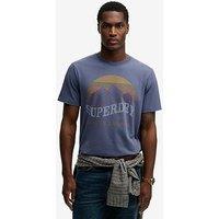 Superdry Outdoors Mountain Relaxed T-Shirt - Navy