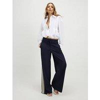 River Island Crochet Side Stripe Jogger - Blue