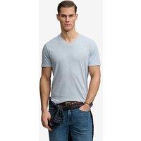 Superdry Classic Cotton Linen V-Neckline T-Shirt - Light Blue