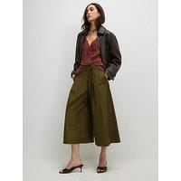 River Island Sadie Poplin Culotte - Green