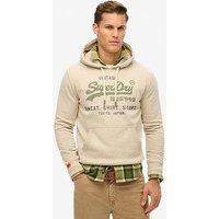 Superdry Vintage Logo Heritage Relaxed Hoodie - Cream
