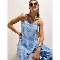 River Island La Mer Palm Cami - Blue