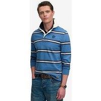 Superdry Vintage Athletic Stripe Rugby Top - Blue