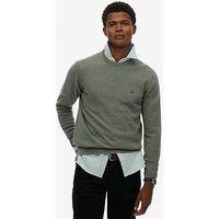 Superdry Superdry Essentials Cotton Knitted Jumper - Light Green