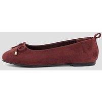 The Very Collection Wide Fit Ballet - Burgundy