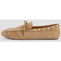 The Very Collection Studded Loafers - Taupe