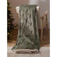 The Very Collection Stag Faux Fur Throw 150X200Cm