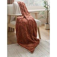The Very Collection Checkboard Faux Fur Throw 150X200Cm