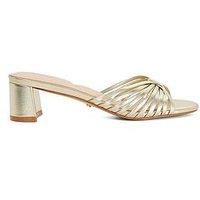 Dune London Maggies Ankle Cuff Detail Heeled Sandals - Gold