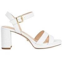 Dune London Manifesting Block Heel Sandals - White