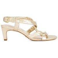 Dune London Motivating Strap Heel - Gold