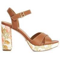 Dune London Monique Platform Block Heel - Tan