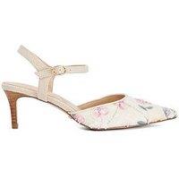 Dune London Cultivated Embellished Open Court Heel - Natural