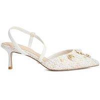 Dune London Wide Fit Dyana Embellished Open Court Heel - Multi