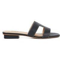 Dune London Wide Fit Loupe Smart Slider Sandals - Black