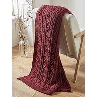 The Very Collection Chenille Cable Knit Blanket 150X240Cm