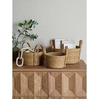The Very Collection Set Of 3 Round Storage With Handle