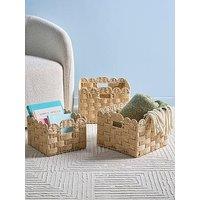 The Very Collection Set Of 3 Paper Rope Scallop Storage