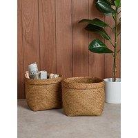 The Very Collection Set Of 2 Seagrass Hand Woven Storage