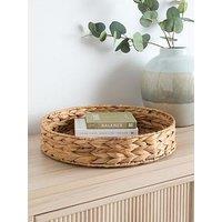 The Very Collection Water Hyacinth Round Tray